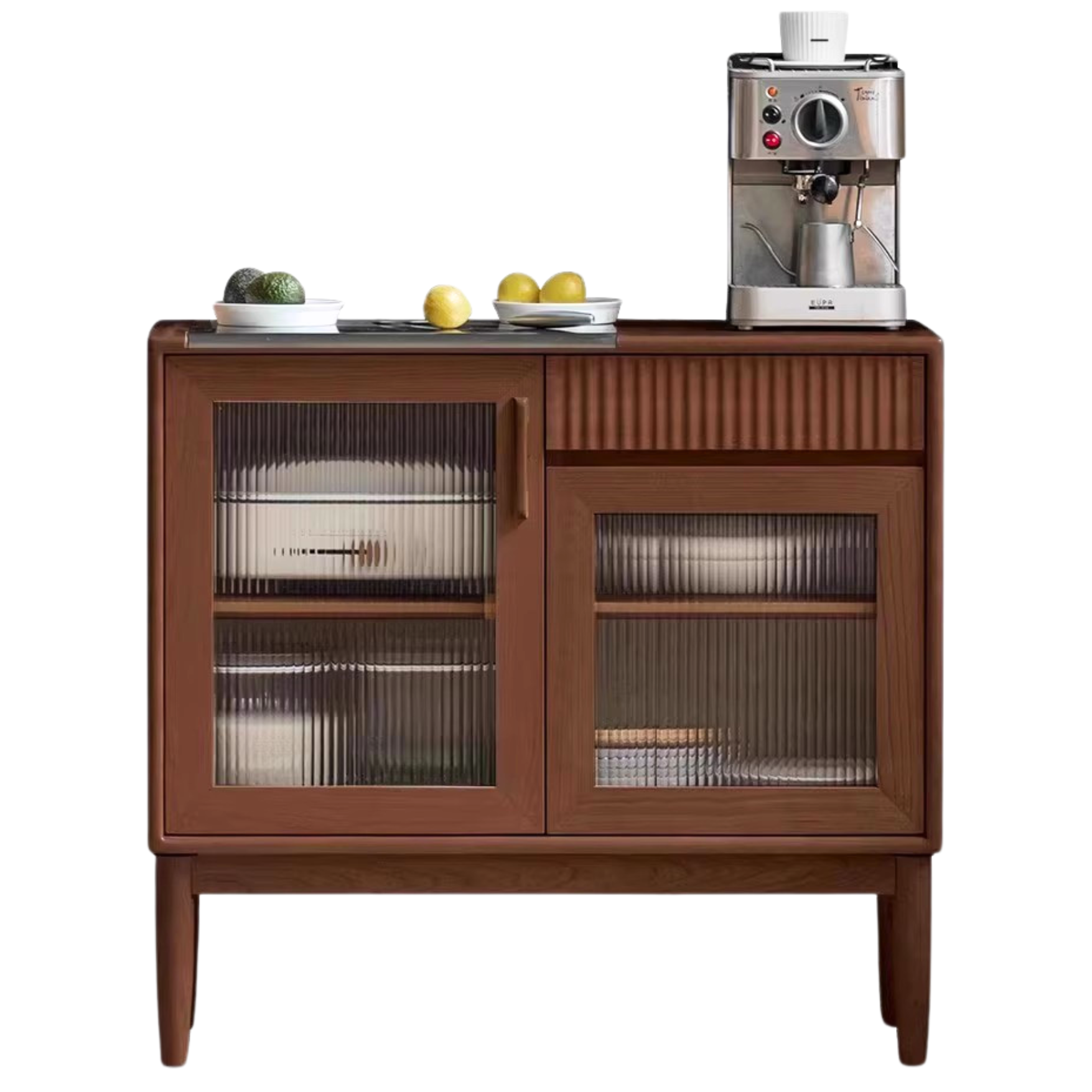 Cherry, Oak, Black Walnut Solid Wood Retro Dining Sideboard