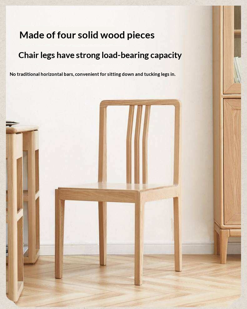 Set 4pcs Black Walnut, Ash Solid Wood Dining Chair