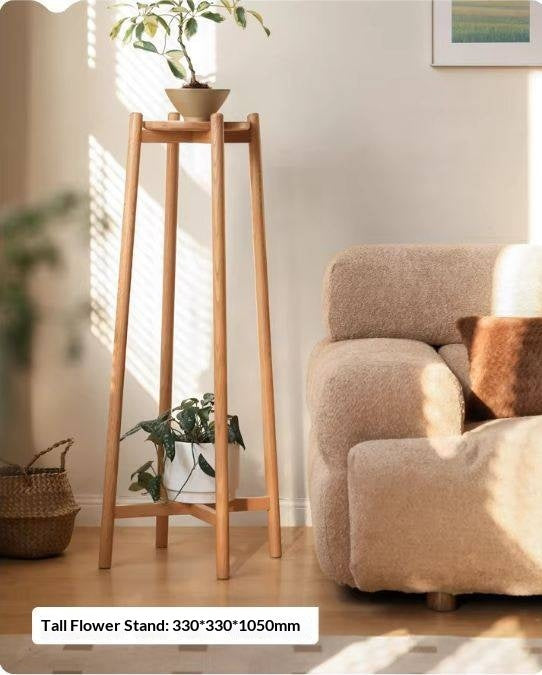 Oak Solid Wood Flower Rack Storage Rack