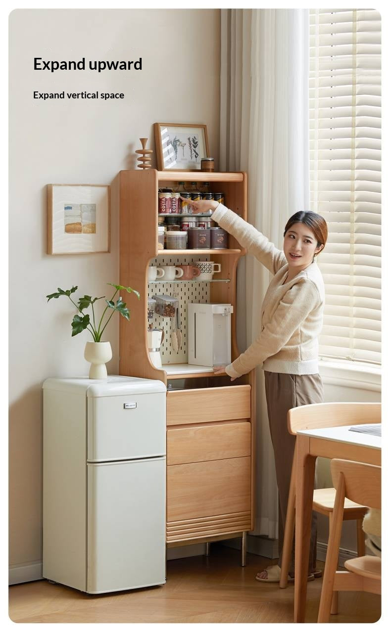 Beech Solid Wood Rock Board Dining Sideboard