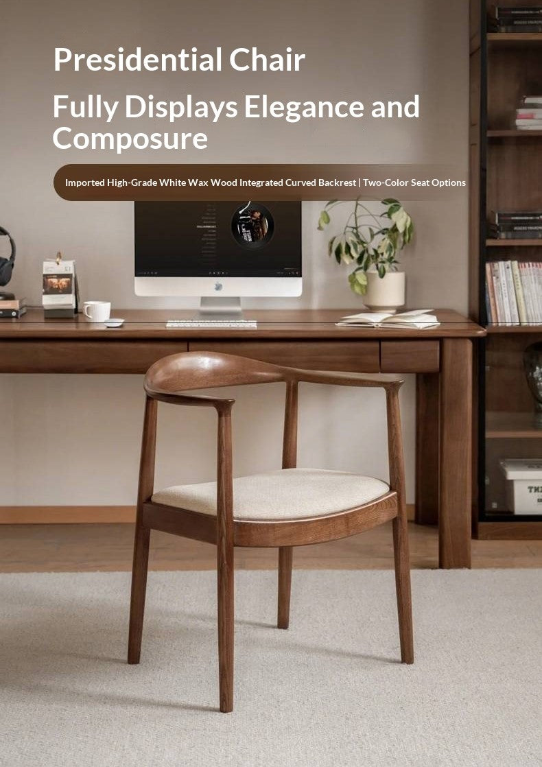 Ash Solid Wood Nordic Style Presidential Chair