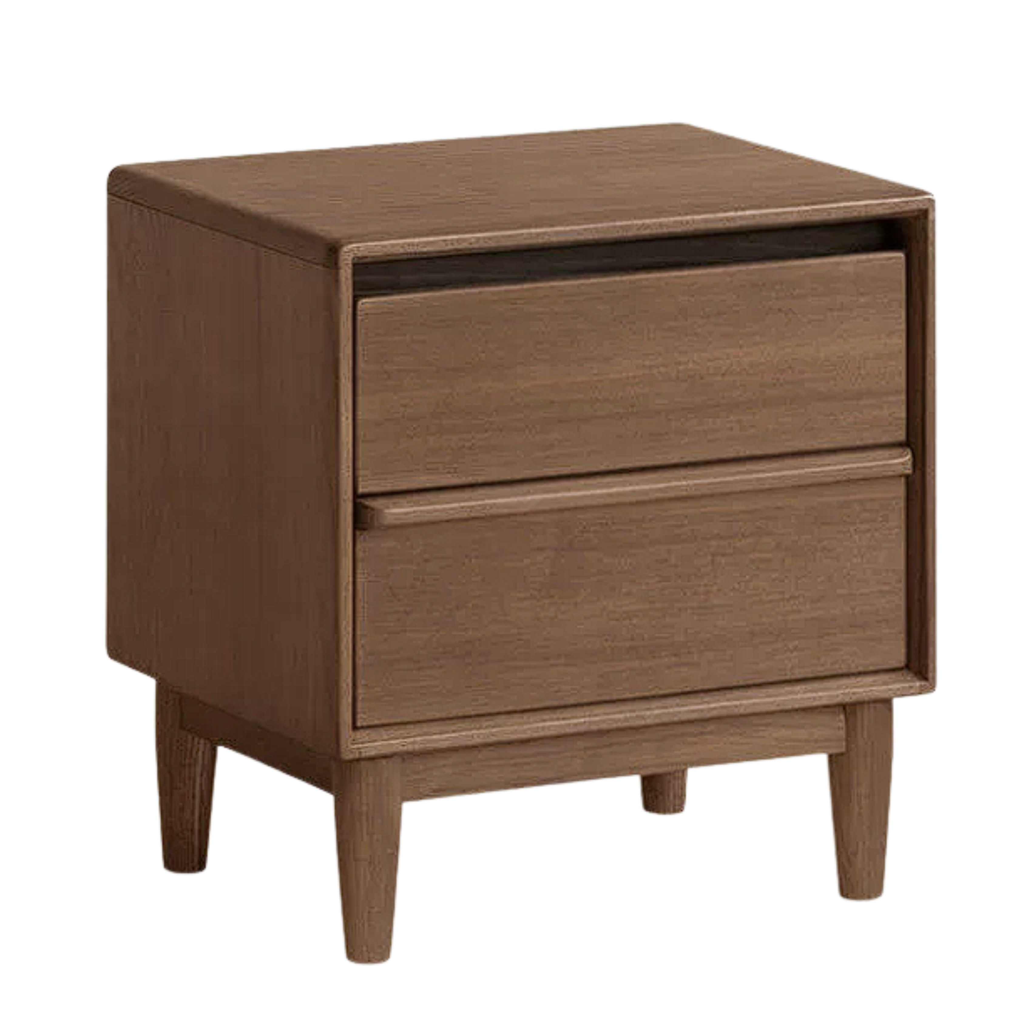 Ash, Black Walnut, Golden Sandalwood Solid Wood Log Style Nightstand