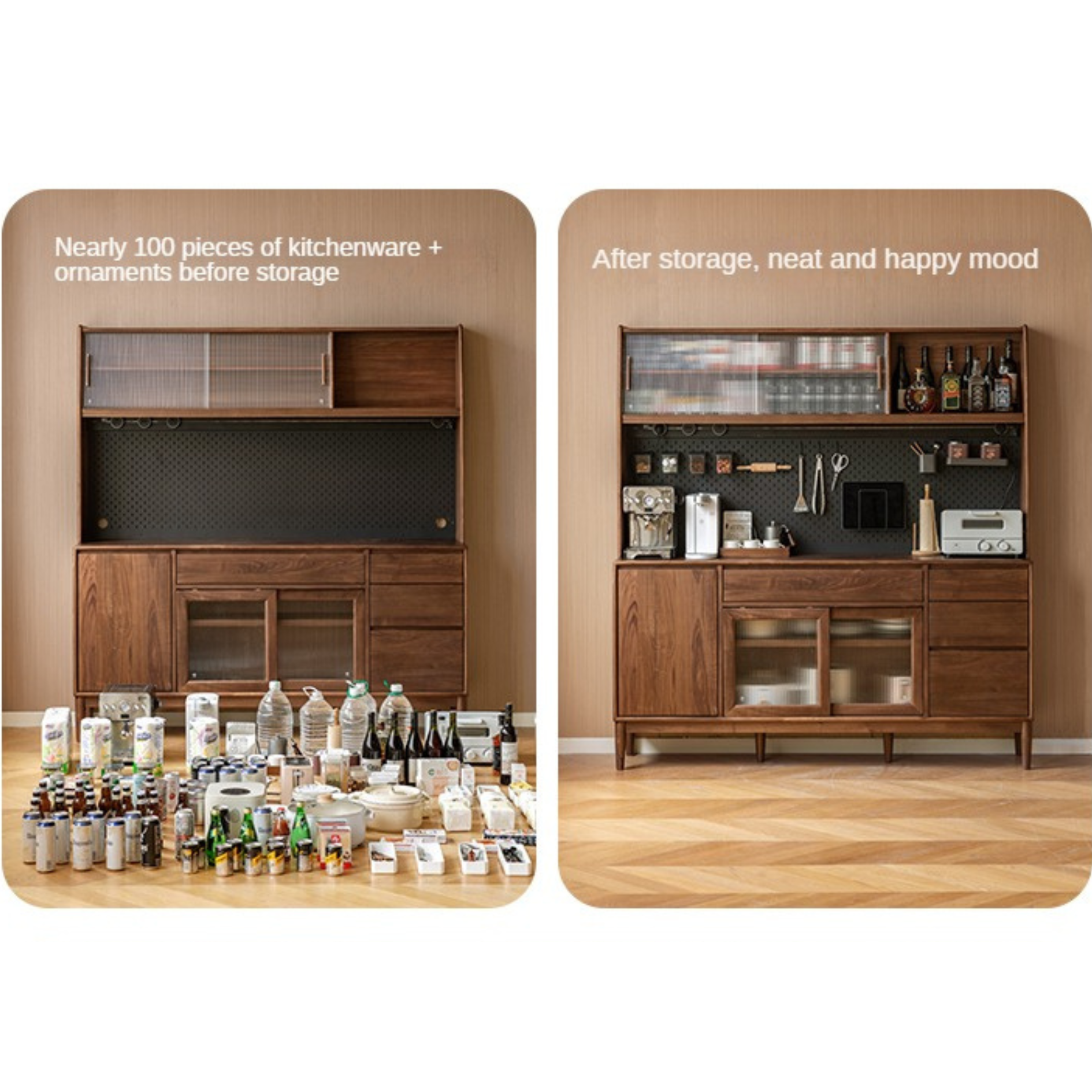 Black Walnut Solid Wood Simple Modern Sideboard