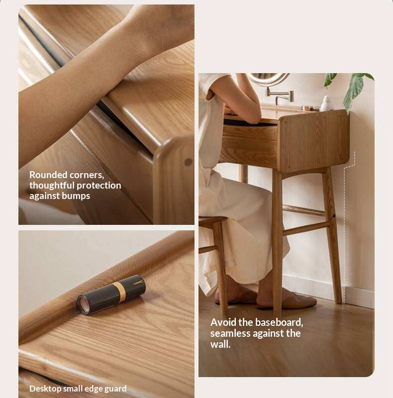 Ash Solid Wood Modern Vanity Table