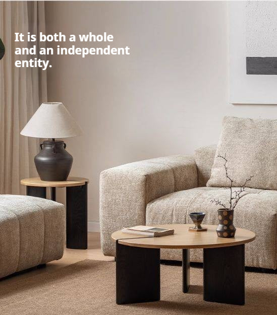 Ash Solid Wood Wabi Sabi Style Creative Coffee Table