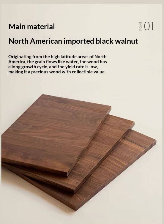 Black Walnut, Oak Solid Wood Bookcase with Storage Cabinet and Built-In Light