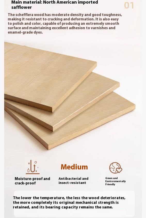 Tulipwood Solid Wood Mobile Retro Side Table