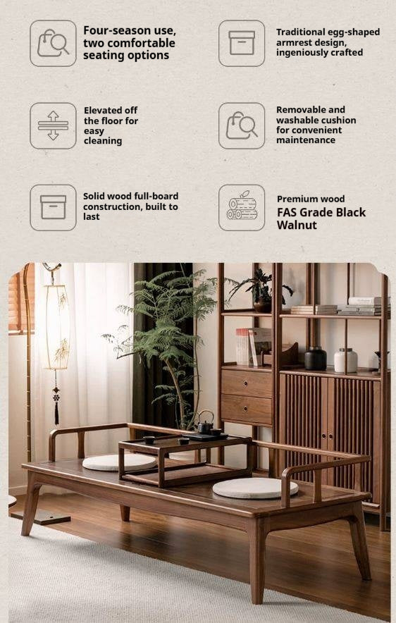 Red Oak Solid Wood Dual Use Sofa