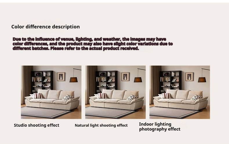 Cream Style Fabric Sofa with Pet-Friendly Scratch-Resistant Fabric, Fully Removable and Washable Design