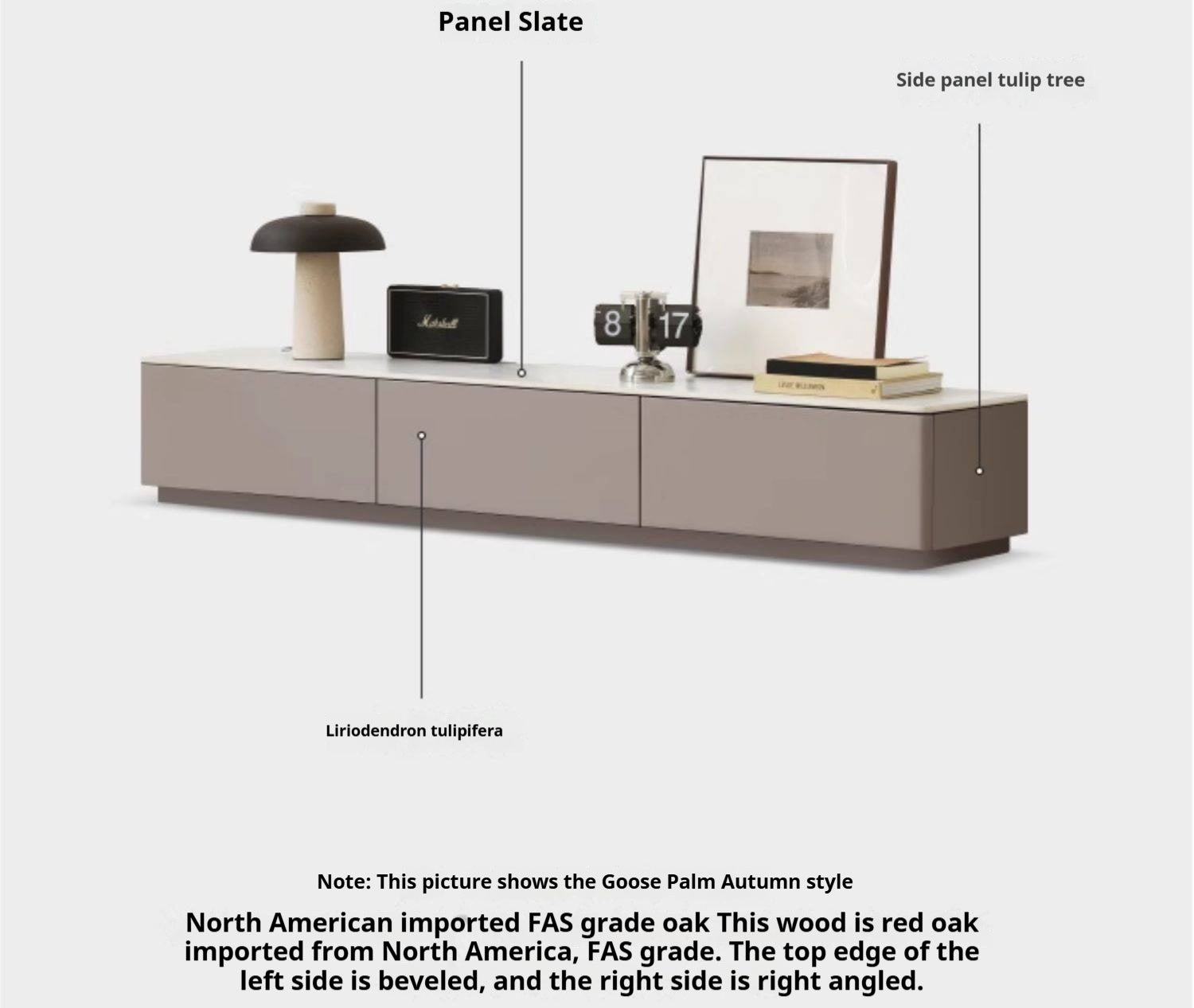 Oak, Tulip Tree, Poplar, Black Walnut Solid Wood TV Stand