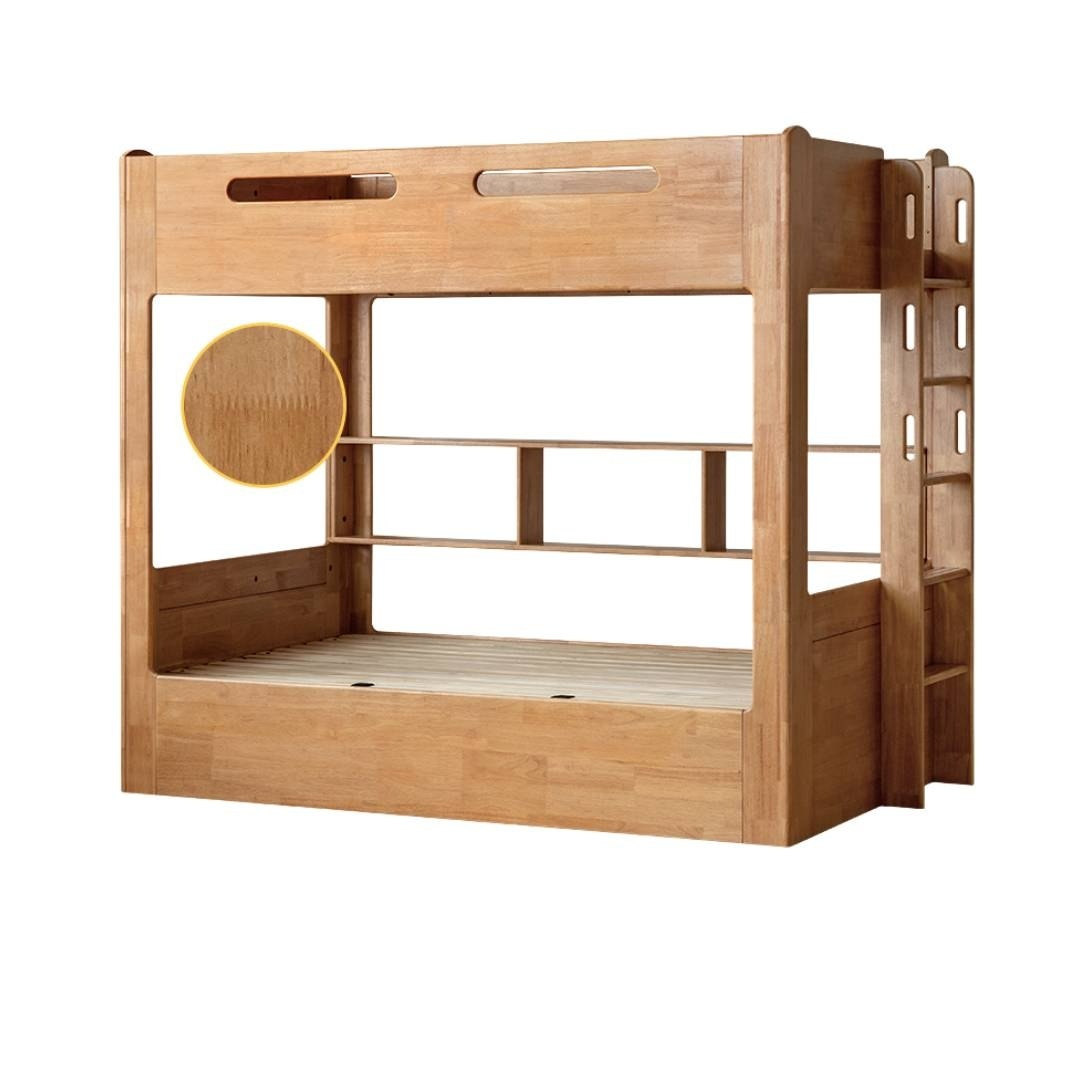 Rubberwood Solid Wood Children's Multifunctional Box Bunk Bed