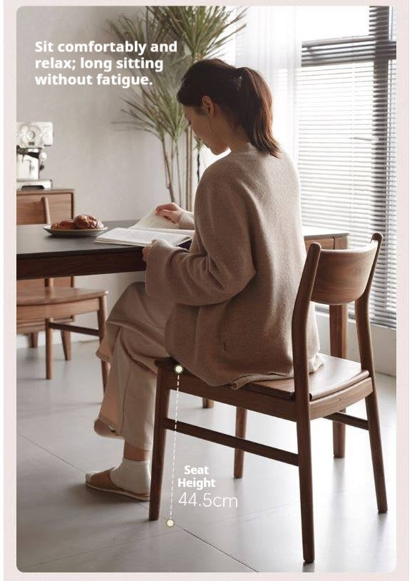 Set pcs 4 Black Walnut, Ash, Oak, Beech, Sandalwood, White Oak Solid Wood Dining Chair