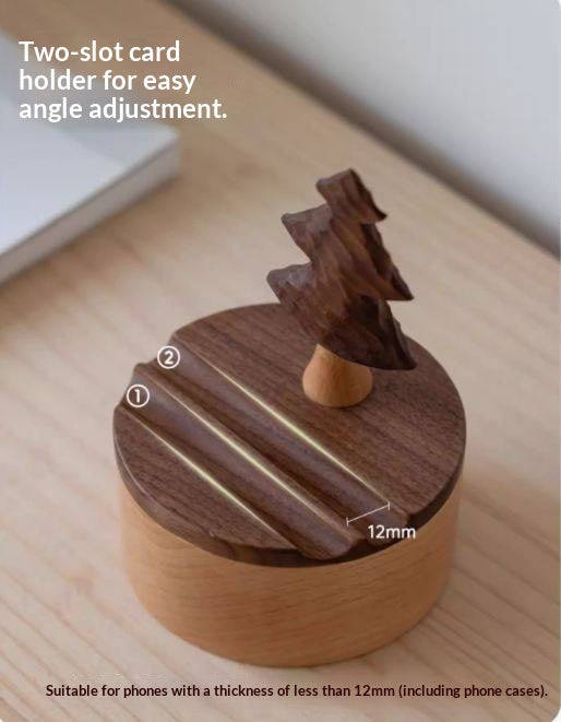 Black Walnut, Beech Solid Wood Phone Stand