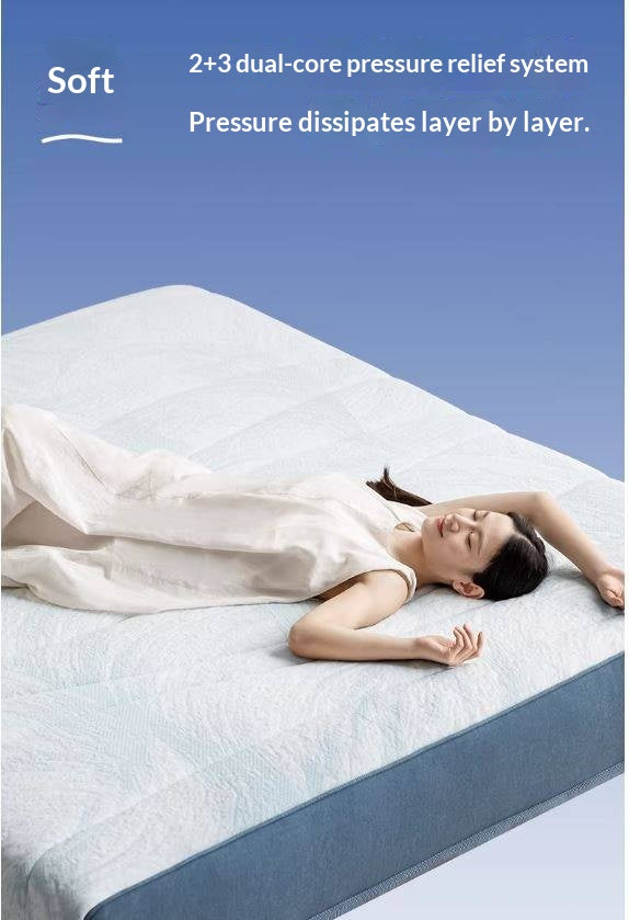 Zero-Glue Pressure-Free Memory Foam Mattress — 3D Core Material, Thick Mattress with Independent Springs