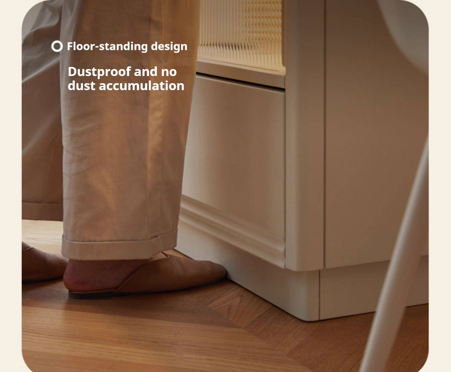 Solid Rubberwood Cream-Style Extendable White Slab Island