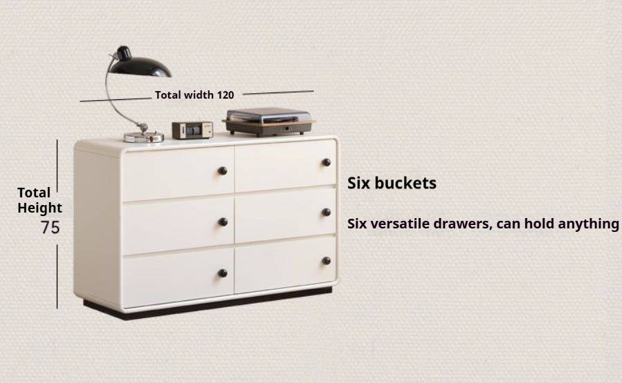 Solid Rubberwood Modern Drawer Chest