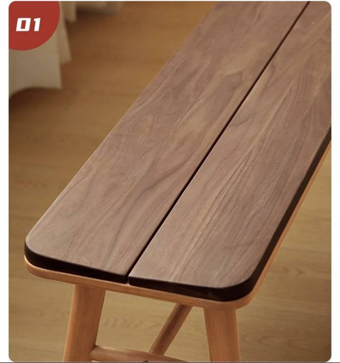 Cherry Solid Wood Long Bench