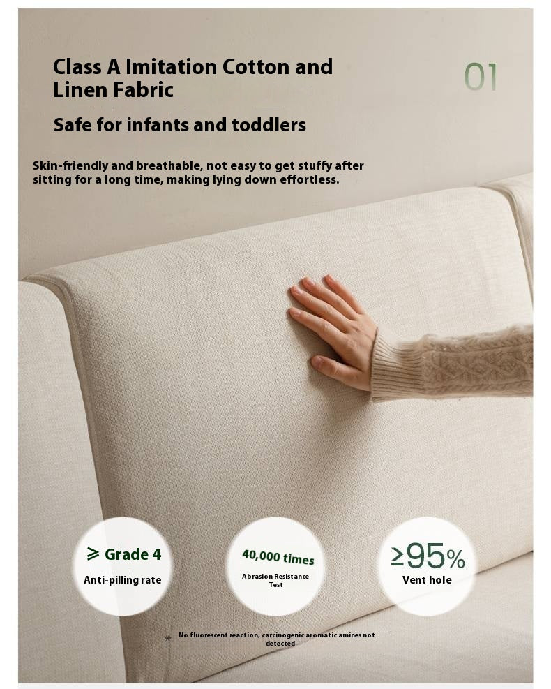 Oak, Poplar, Rubberwood, Beech Solid Wood Modern Fabric Sofa.