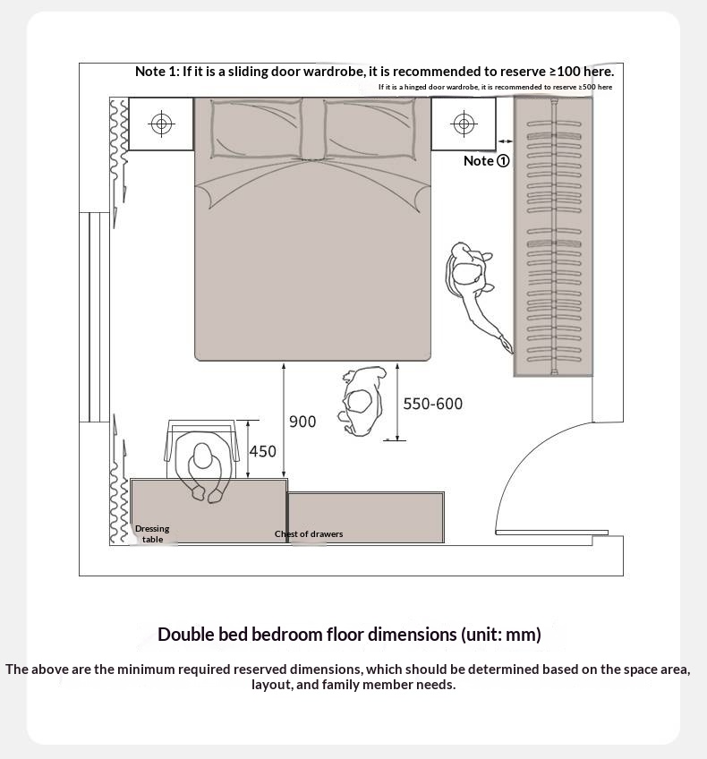 Black Walnut Solid Wood Bed with Top Genuine Leather Upholstery and Nordic High Headboard