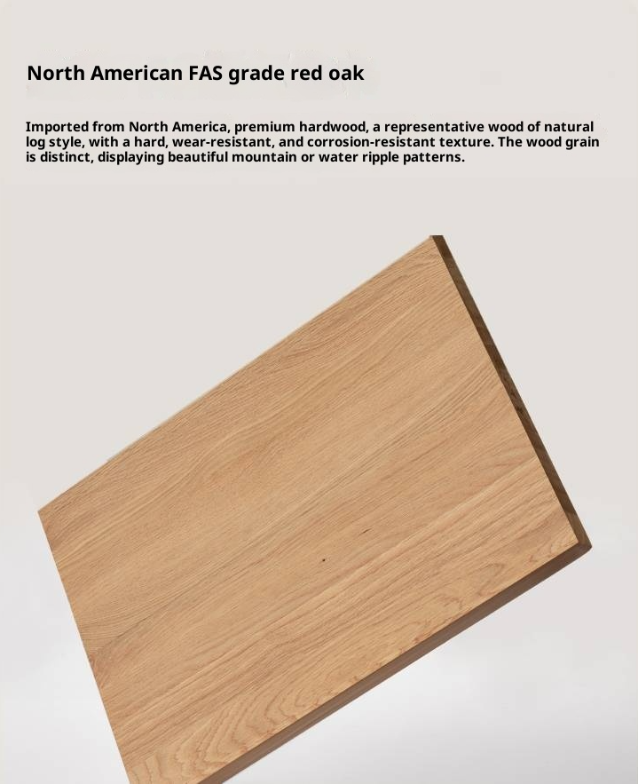 Oak, Ash Solid Wood Luminous Suspended Bed, Nordic Style