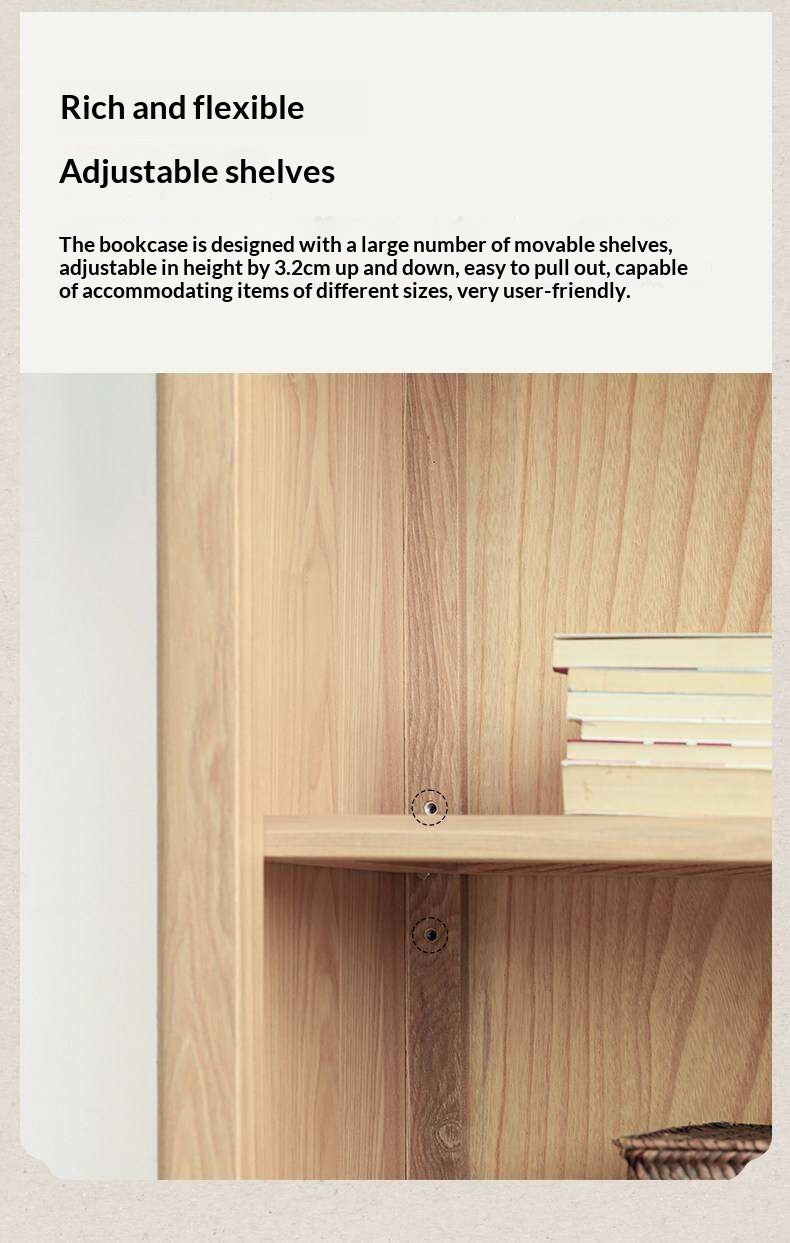 Ash Solid Wood Combination Bookcase Bookshelf