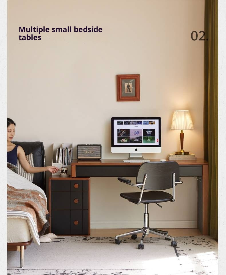 Poplar Solid Wood Desk Extendable Office Desk