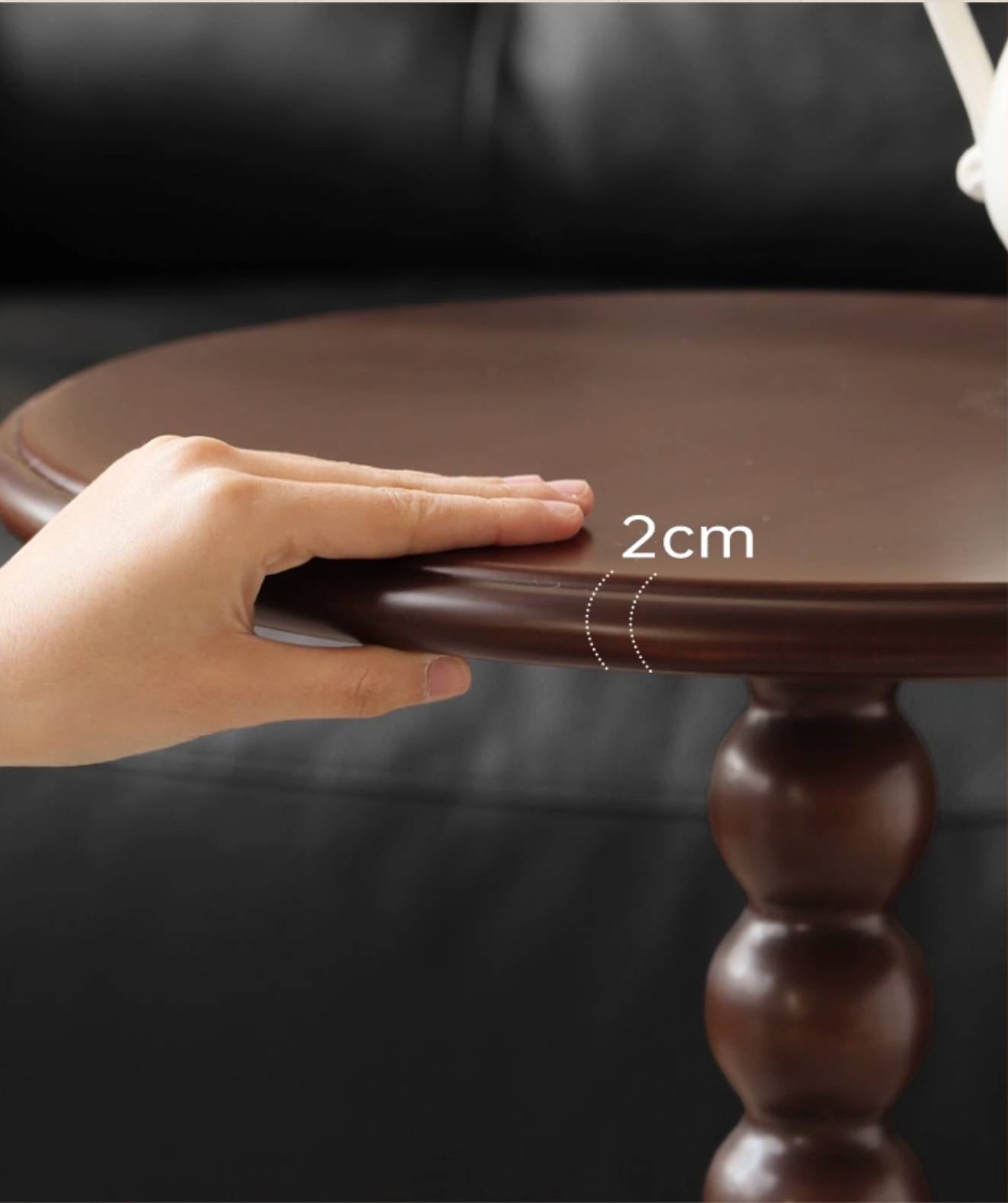 Black Walnut, Poplar, Solid Rubberwood American Retro Side Table.