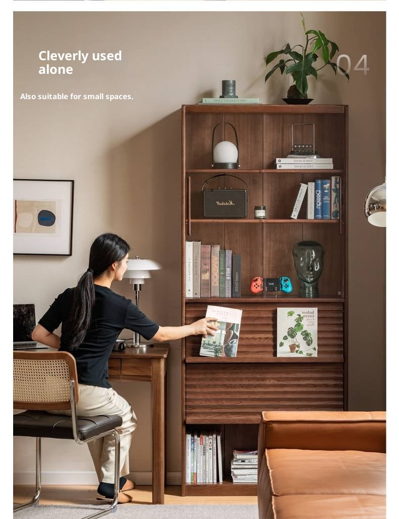 Oak Solid Wood Dustproof Bookcase