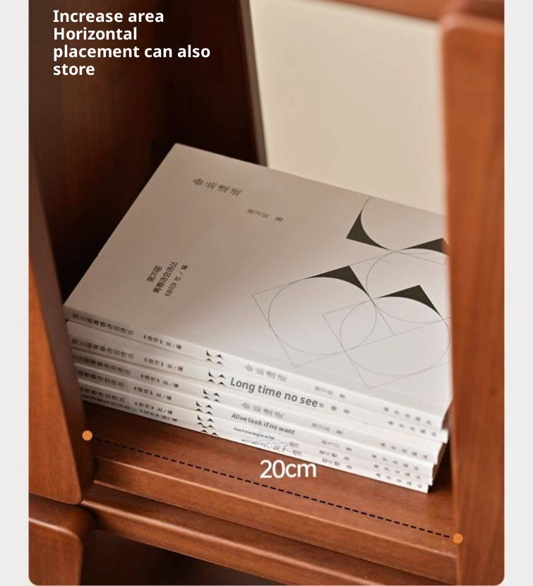 Tulipwood Solid Wood Vintage Bauhaus Bookshelf