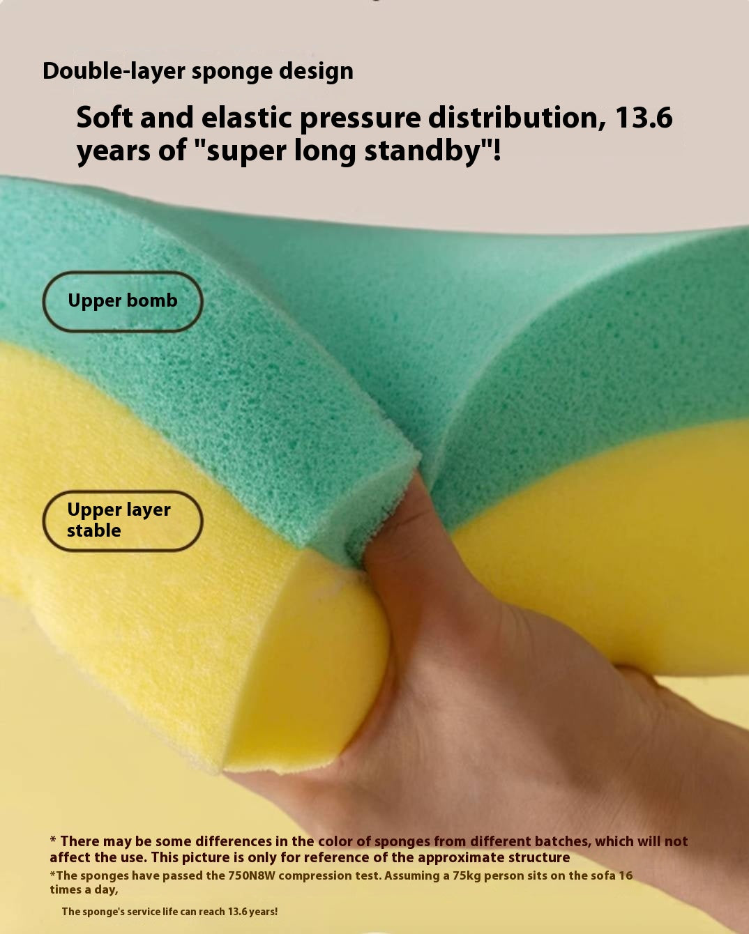 Oak Solid Wood Modern Casual High-Back White Fabric sofa