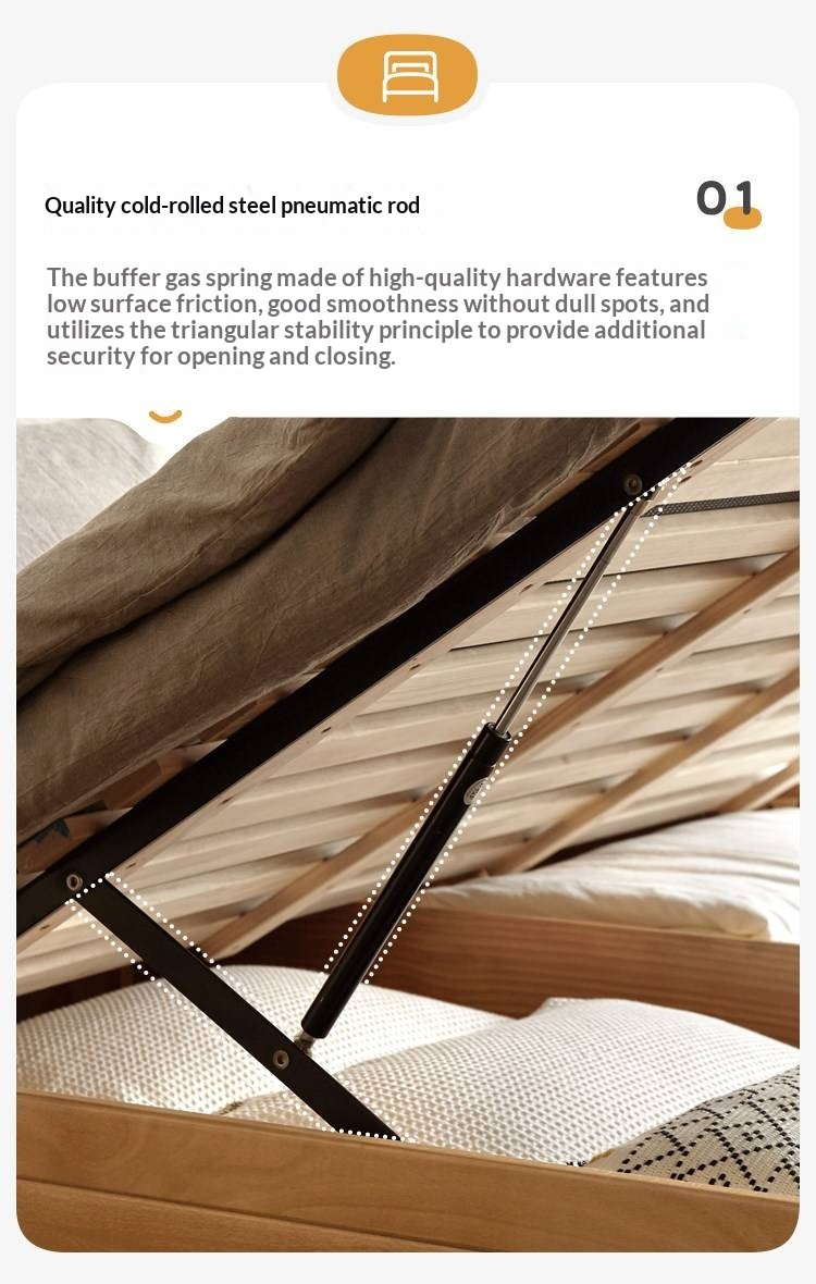 European Beech Solid Wood Multi-Functional Box Bed