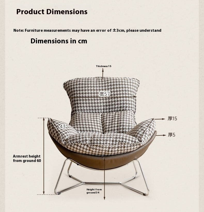Fabric Eggshell Modern Chair