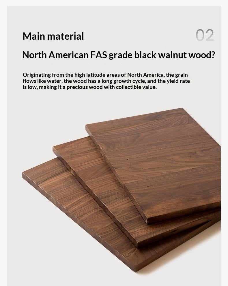 Black Walnut, Ash Solid Wood Modern Study Glass Bookcase