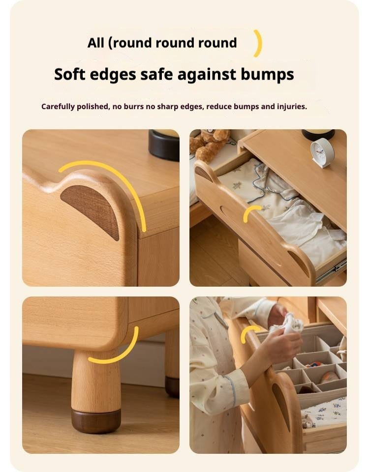 Beech Solid Wood Childrens Drawer