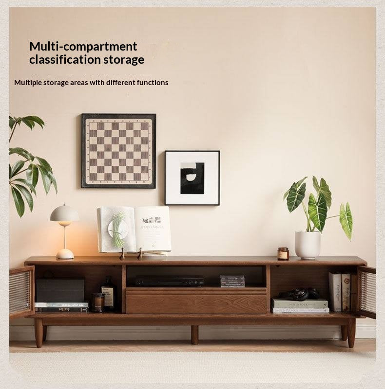 Ash Solid Wood Modern Minimalist TV Stand