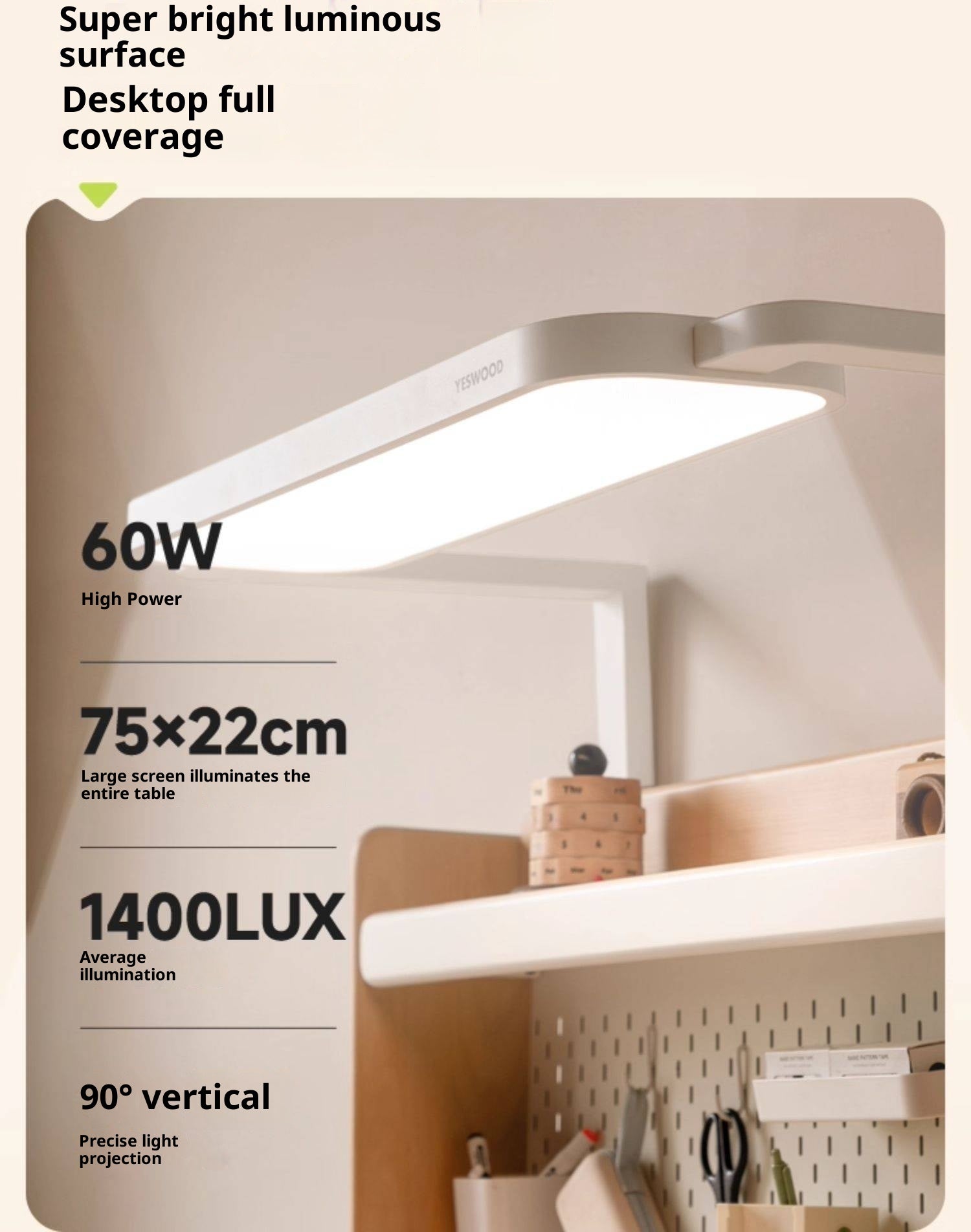 Beech Solid Wood Children's Study Desk with Electric Lift