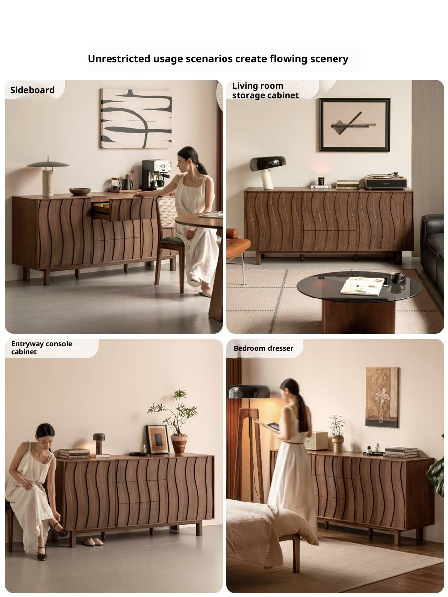 Black Walnut Solid Wood Antique Style Sideboard