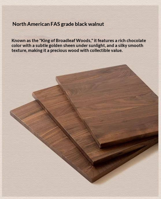 Black Walnut Solid Wood Folding Dining Table with Rock Plate Round Top