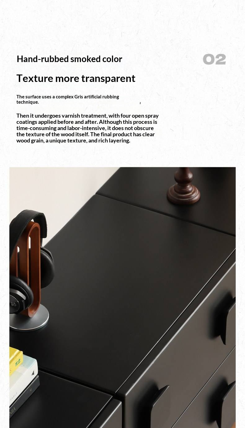 Solid RubberWood TV French Retro Floor Module Combination TV Cabinet.