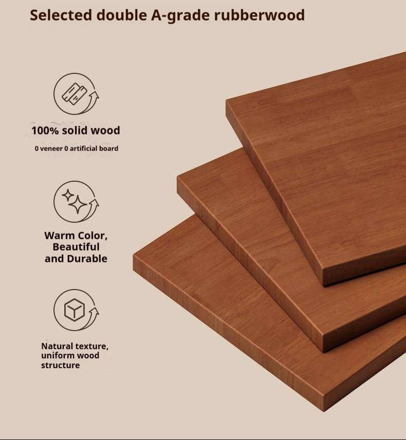 Solid RubberWood French Retro Bookcase with Storage Cabinet