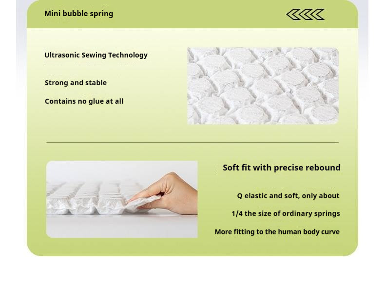 Zero-Glue Thin Mattress — Bubble Spring Support, Hard Mattress