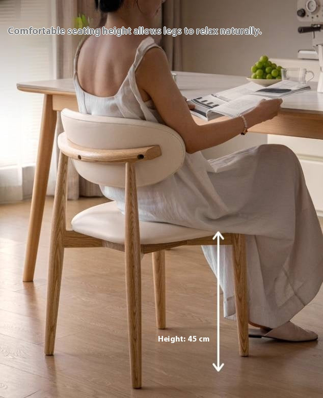 Set 4 pcs Ash, Oak Solid Wood Modern Soft Dining Chair