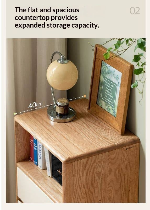 Oak Solid Wood Floor Side Cabinet