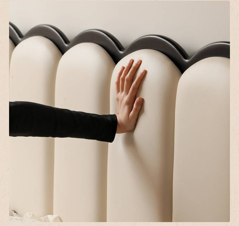 Rubberwood Solid Wood Upholstered Storage Box Bed, French Retro Style