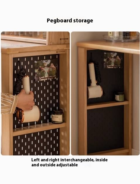 Ash Solid Wood Modern Multi-function Vanity Table.