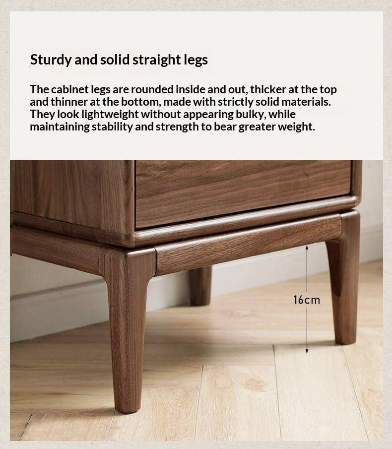 Black Walnut, Ash Solid Wood Nordic Modern Nightstand