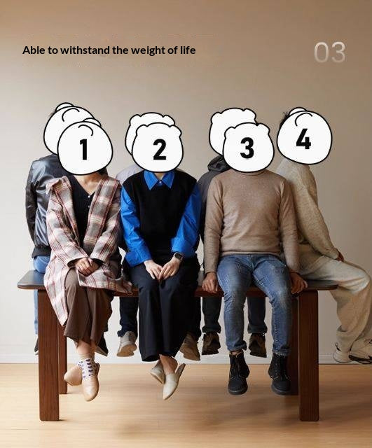 Oak Solid Wood Restaurant Light Luxury Style Rock Slab Long Table