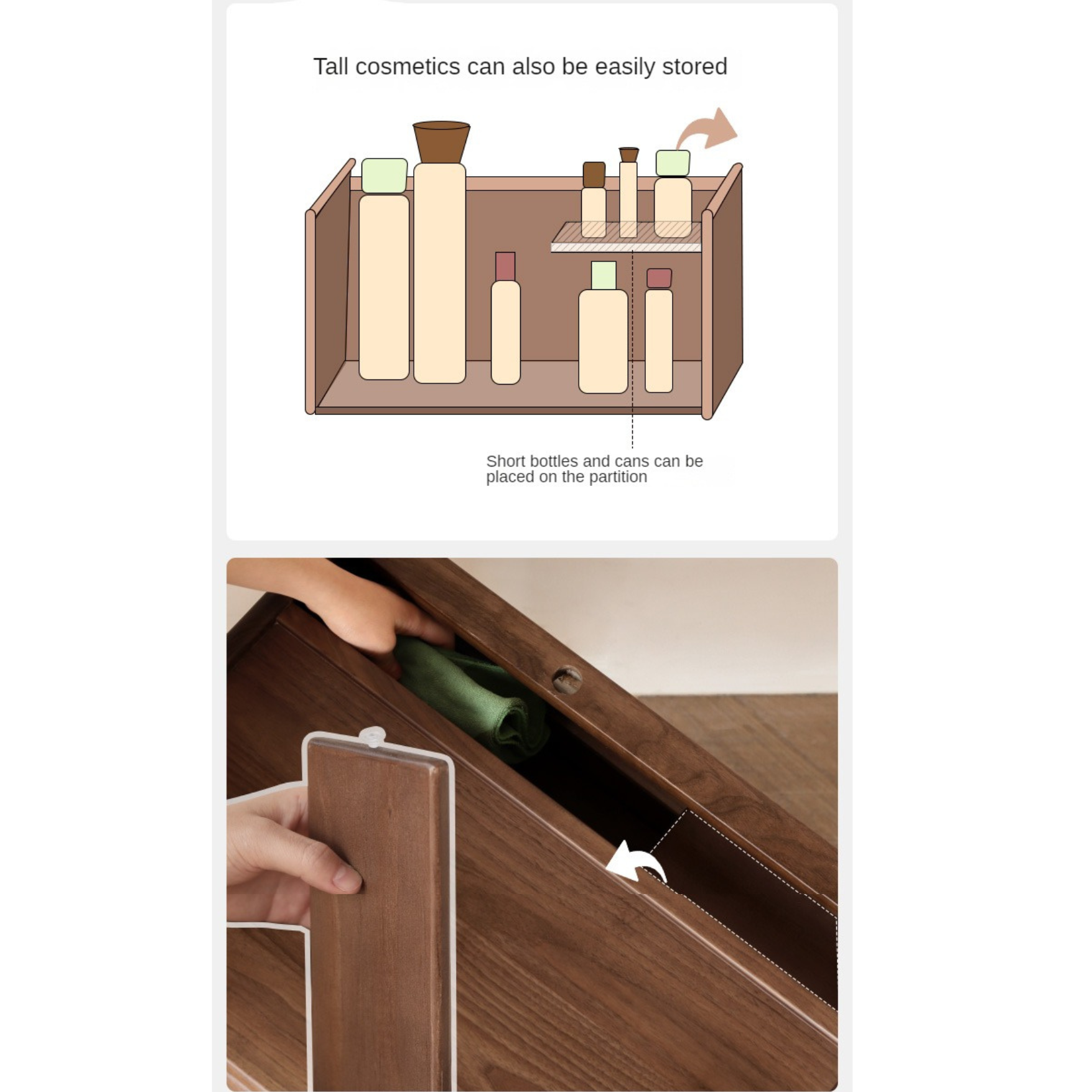 Black Walnut Solid Wood Dressing Table.