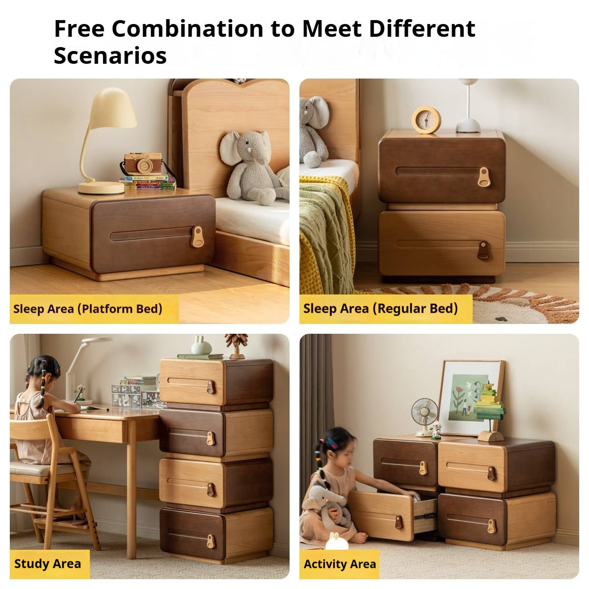 Beech Solid Wood Children's Chest of Drawers