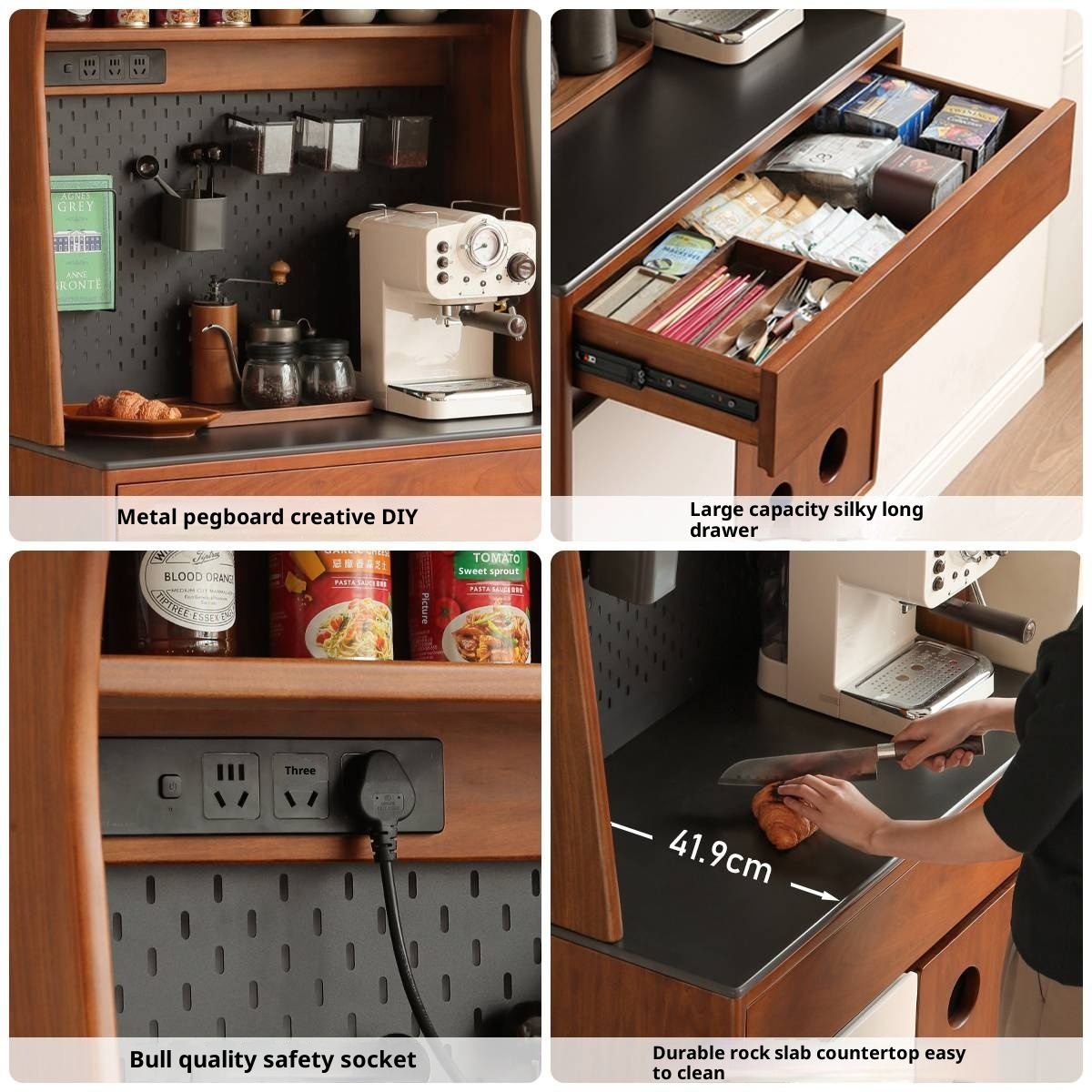 Tulipwood Solid Wood Medieval Style Sideboard